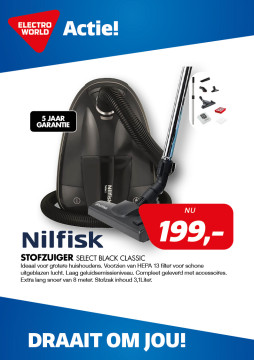 Nilfisk STOFZUIGER Select BLACK CLASSIC