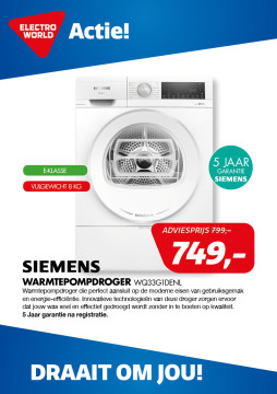 Siemens Warmtepompdroger WQ33G1DENL