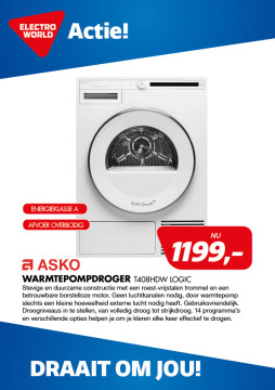Asko warmtepompdroger T408HDW Logic