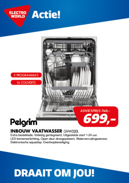 Pelgrim INBOUW VAATWASSER GVW320L