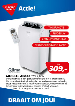 Qlima MOBIELE AIRCO P522 2,1kW