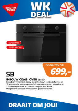 SB inbouw combi oven SB6624