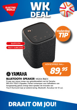 Yamaha BLUETOOTH SPEAKER WS-X1A TRUE X