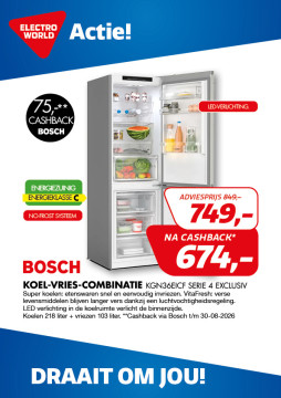 BOSCH Koel-vries-combinatie KGN36EICF SERIE 4 EXCLUSIV